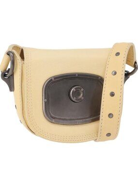 CELINE Shoulder Bag Leather Ivory